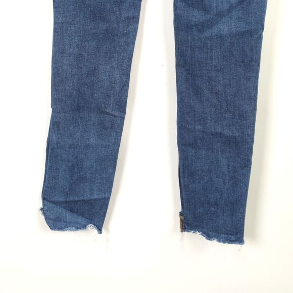 Free People High Low Raw Hem Skinny Jeans size 27 - Picture 7 of 9